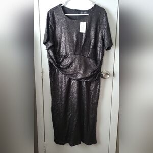 Eloquii Black Sequin Dress